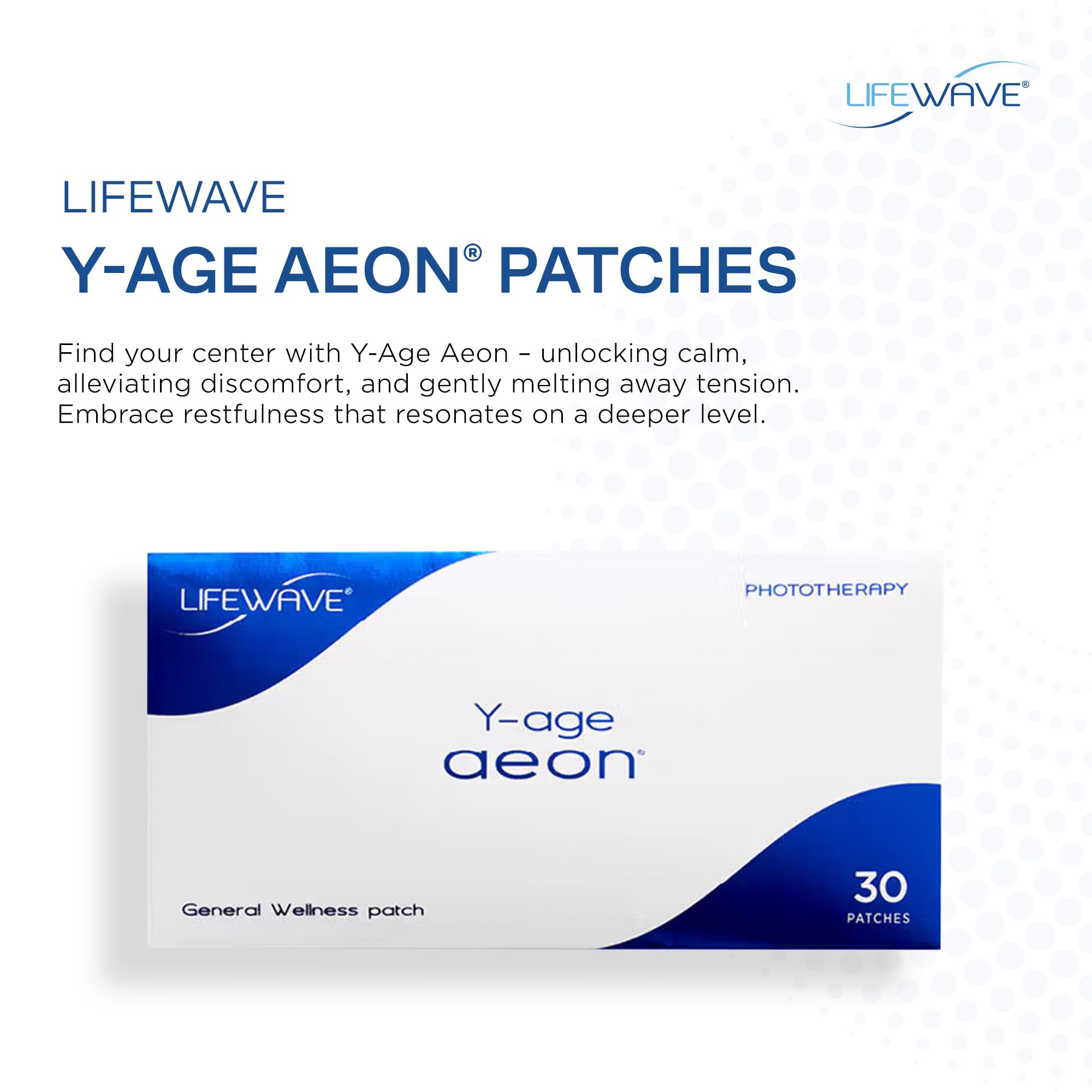 Lifewave Y-age aeon 30パッチ LifeWave Aeon Phototherapy Patches - 30-Day Relaxation Supply